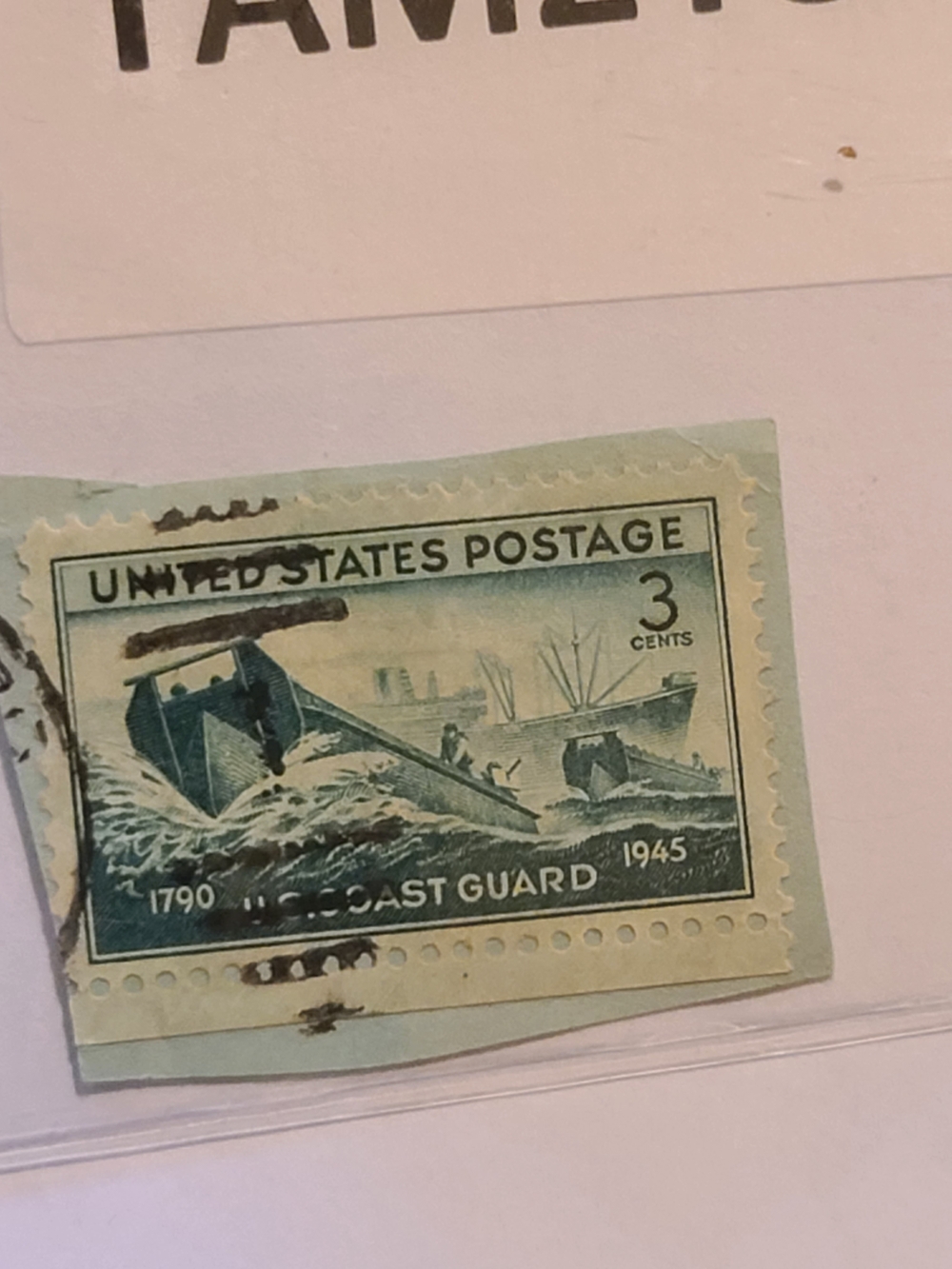 Estate Green Coast Guard Postage Stamp Print